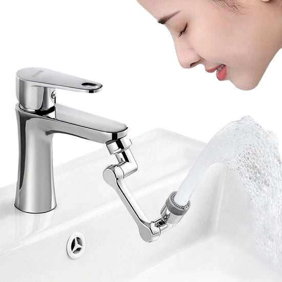 Verlengamento del rubinetto della cucina perlator per risparmio d'acqua rotante, 2 modi 360° regolatore della larghezza d'uscita grande flusso antislittamento lega di alluminio