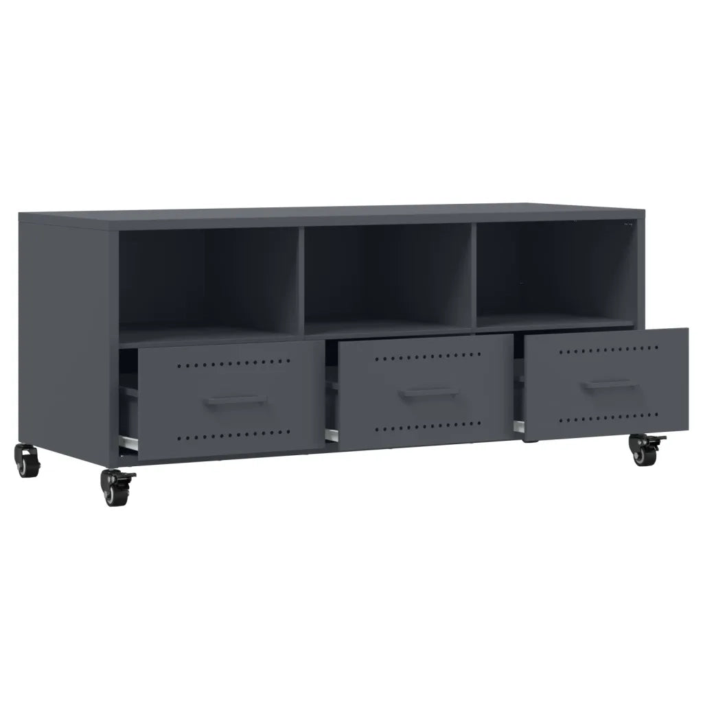 Mobile TV Antracite 100,5x39x43,5 cm Acciaio