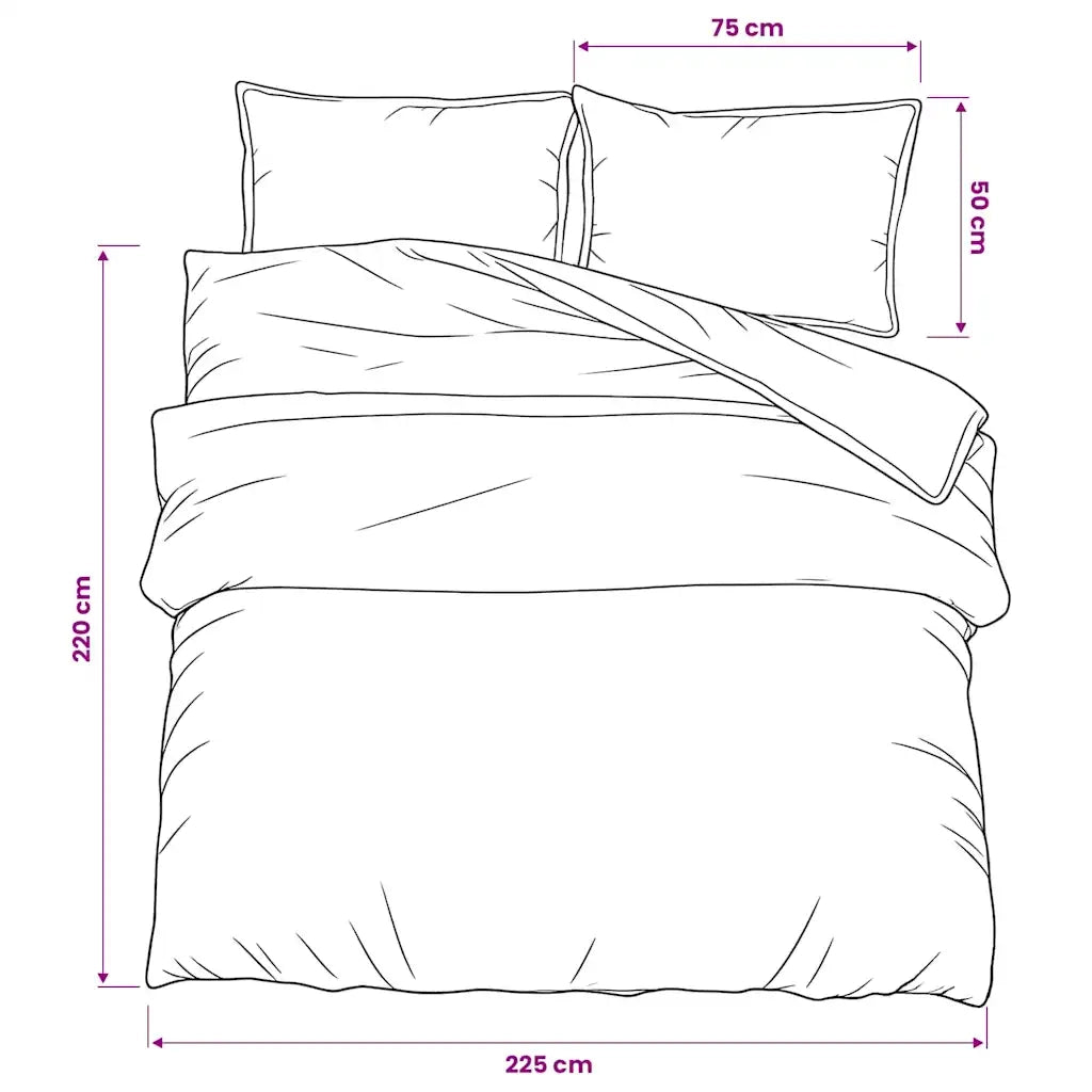 Set Copripiumino Grigio 225x220 cm in Cotone CFW7025298