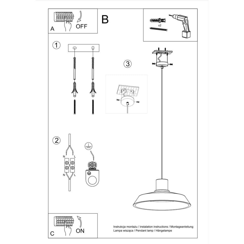 Lampada a sospensione in cemento TALMA E27 40 cm Pure Lume