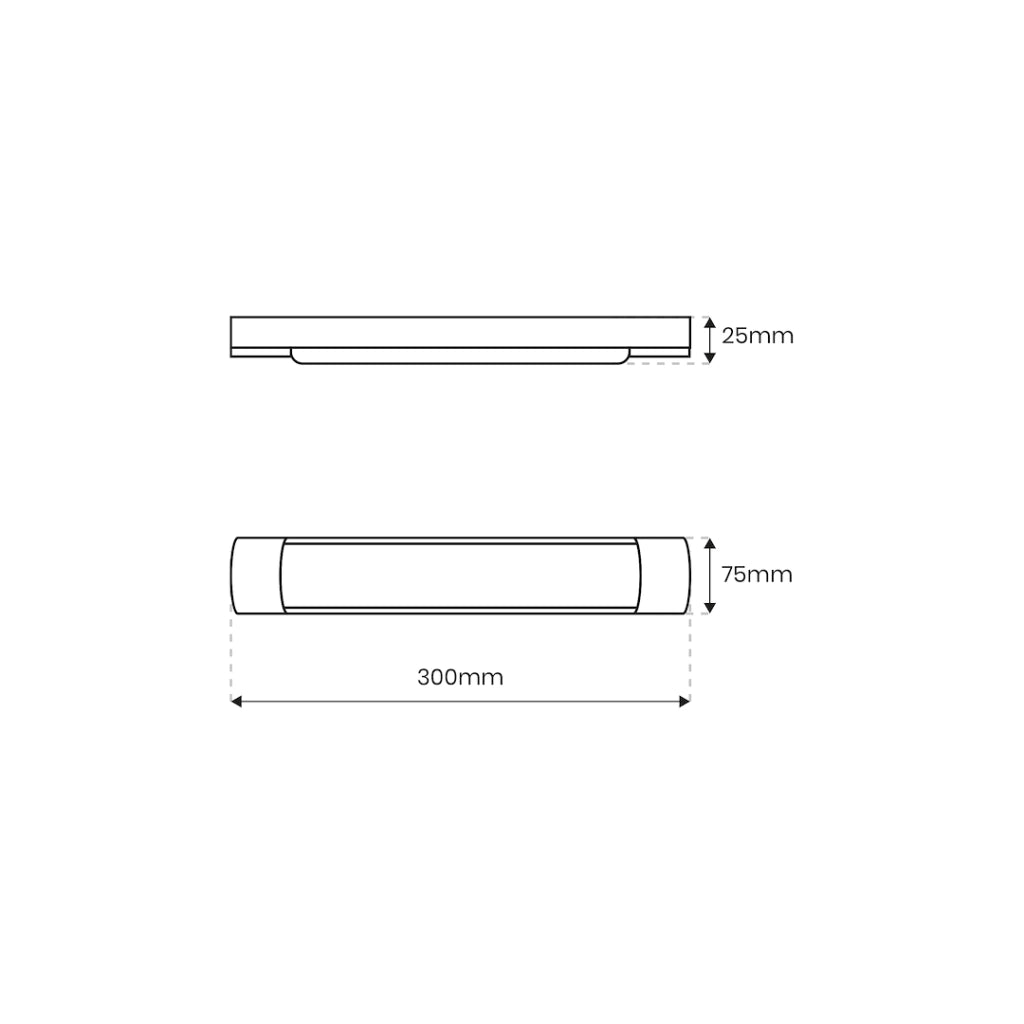 Plafoniera lineare LED 9W 30cm 4000K bianca IP20 Eko-Light