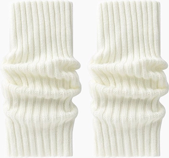 Sokke in tessuto a trama regolare con pizzo a rilievo, caldi per donne, invernali, a forma di calza, con imbottitura a pelo di capra Y2K, bianche, 55cm.