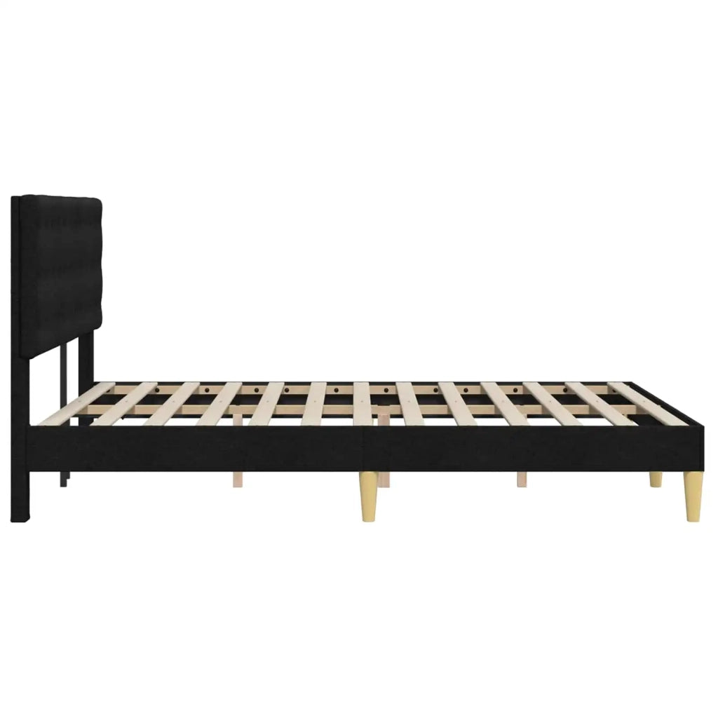 Struttura del letto con testiera Nero 140 x 200 cm Tessuto 42027799