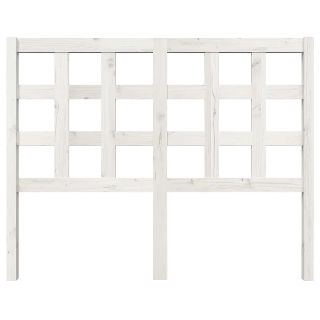 Testiera per Letto-Testata-Testiera Decorativa Bianca 125,5x4x100 cm Legno Massello di Pino 913121