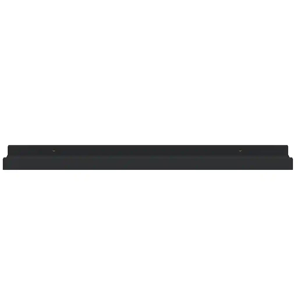 Mensole con Sporgenza 2 pz Nere 60x9x3 cm MDF cod mxl 33313