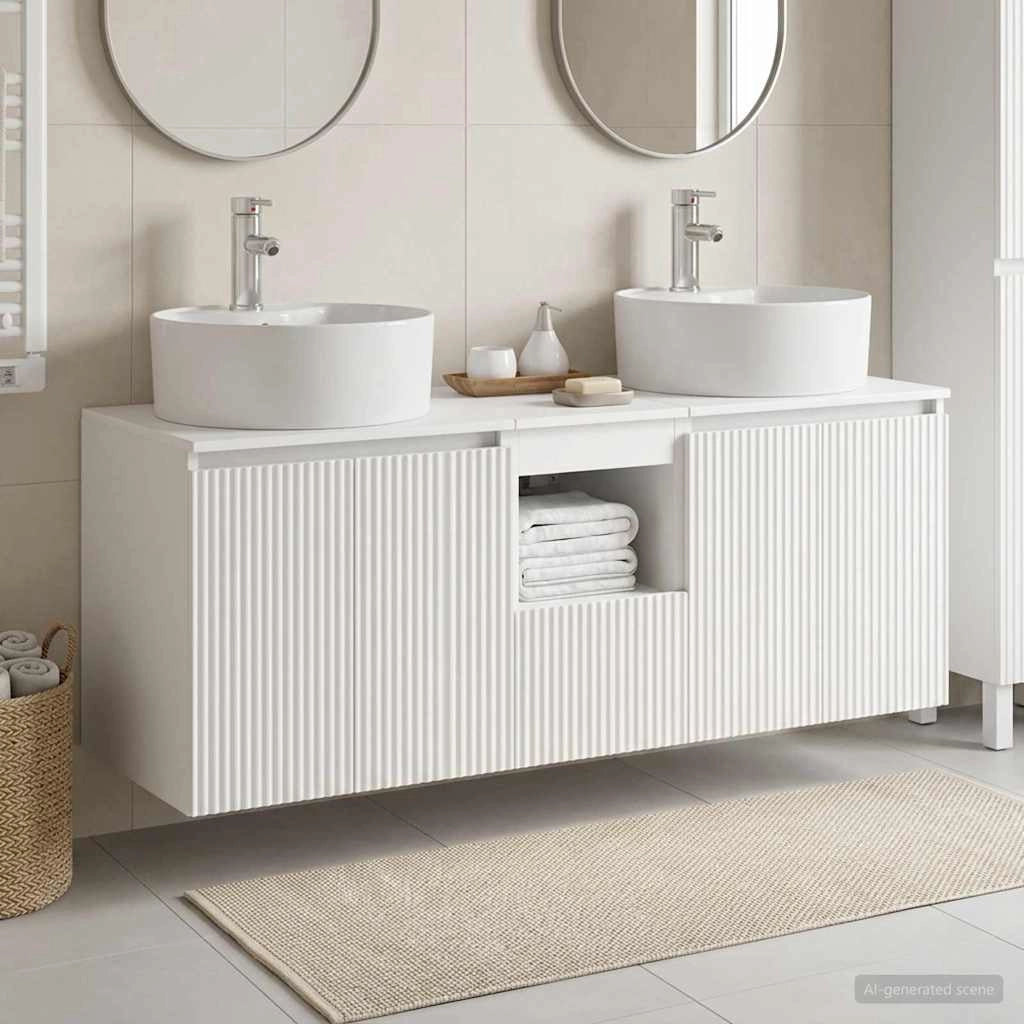 Set di Armadi da Bagno 3 pz Bianco 49,5 x 44,5 x 65 cm 3405677