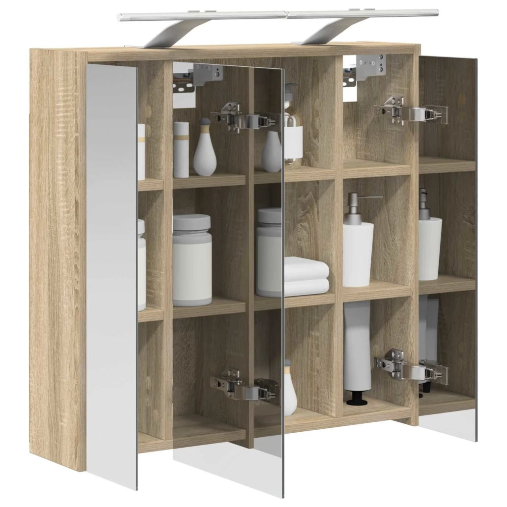 Mobiletto per specchio da bagno Rovere Sonoma