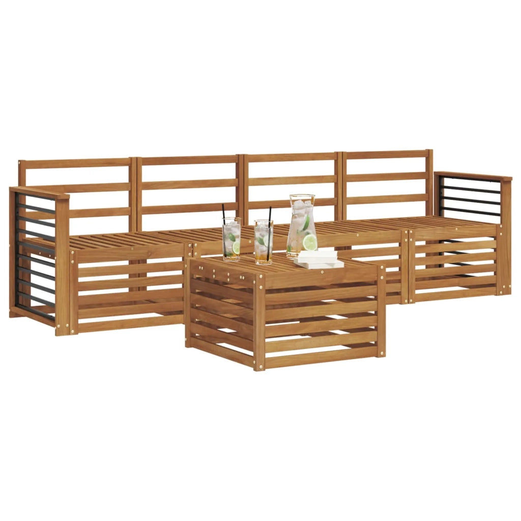 Set divani Naturale Legno di Acacia Massello 3374339