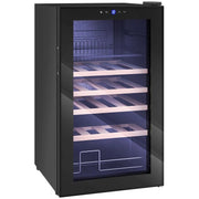 CANTINETTA FRIGO PER VINO DA 63L CON RIPIANI REGOLABILI PER 16 BOTTIGLIE E 25 LATTINE, 43X45X74 CM, NERO