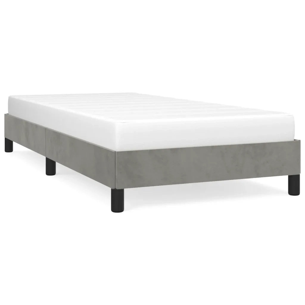Giroletto senza Materasso Grigio Chiaro 80x200 cm Velluto 346940