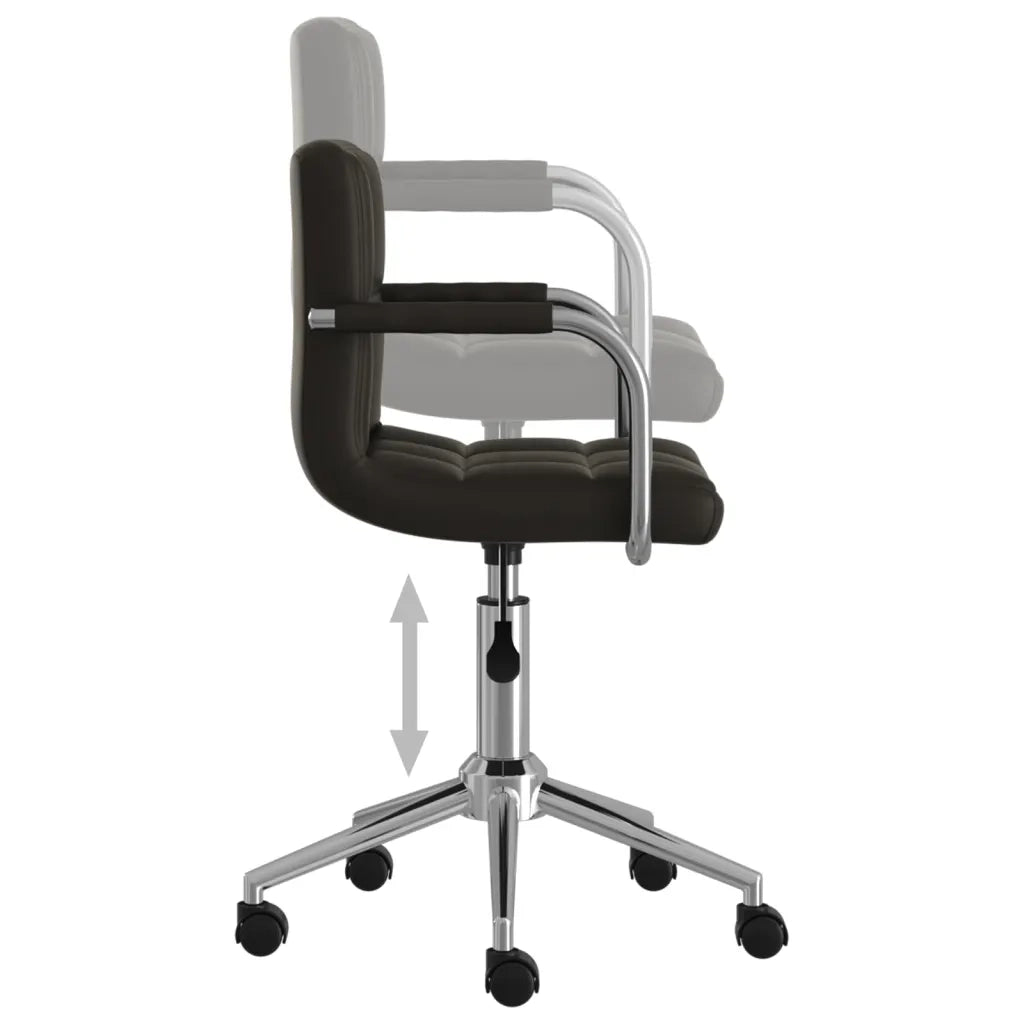 Sedia da Pranzo Girevole Nera in Similpelle 3088186