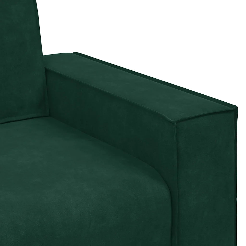 vidaXL Divano a 2 Posti Verde Scuro 140 cm in Velluto