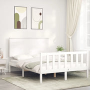 Giroletto senza Materasso-Struttura Letto Bianco 120x200 cm Legno Massello Pino 184754