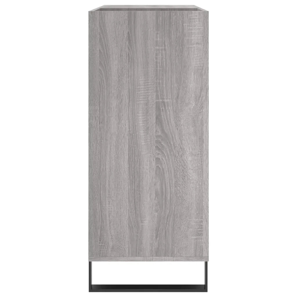 Pratico mobiletto vintage per riporre i vinili 84,5 x 38 x 89 cm realizzato in legno composito Sonoma grigio 02_0049180