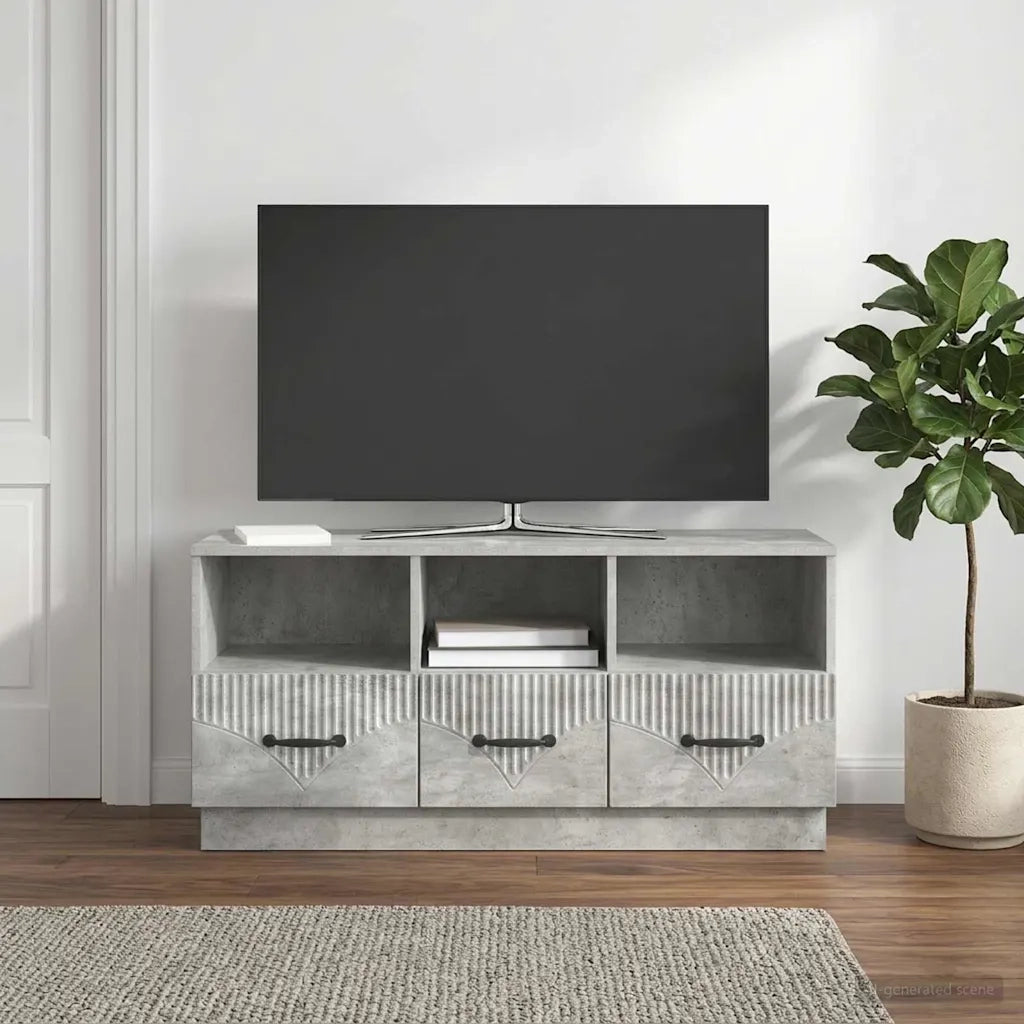 Mobile TV con cassetto Grigio Cemento 102 x 34,5 x 47 cm 895368