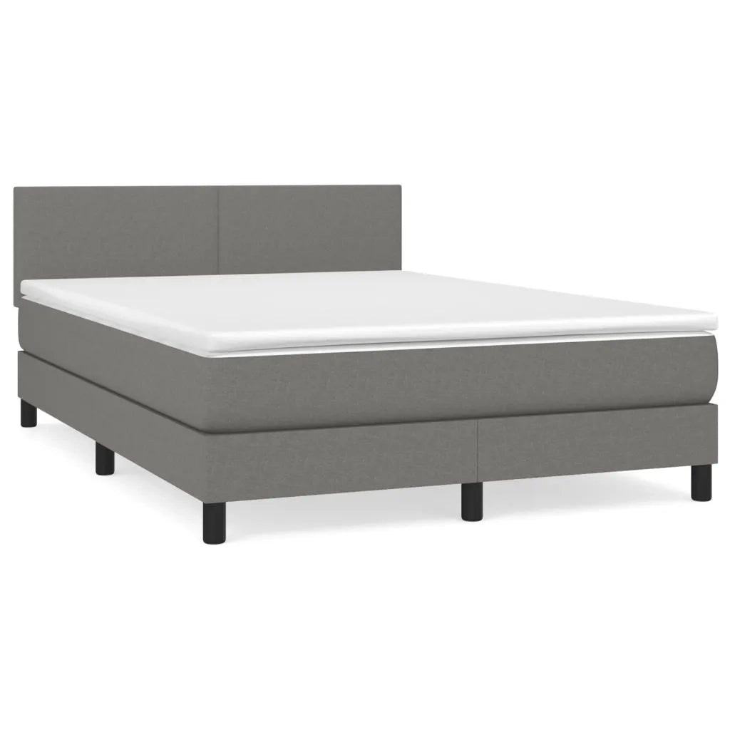 Giroletto a Molle con Materasso Grigio Scuro 140x190 cm Tessutocod mxl 103611