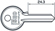Iseo CHIAVE GREZZA PER LUCCHETTO CITY 5 Spine Lunghezza mm. 24,3 10.00 pz