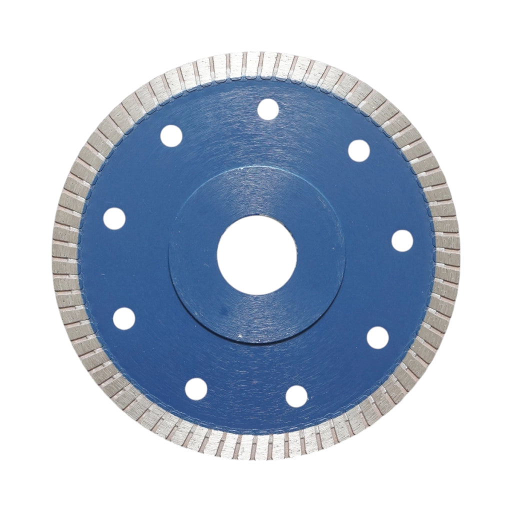 Disco diamantato turbo 115x22,23 mm, segmento 8 mm per piastrelle, maiolica, ceramica dura, marmo, granito Breckner Germany