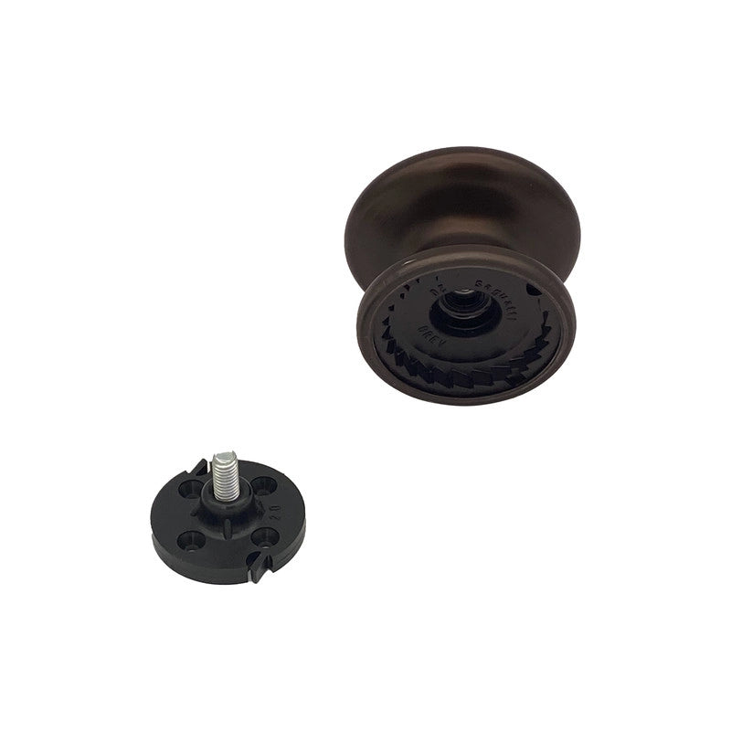 Pomolo fisso per porta SAGUATTI 173/80IB in alluminio marrone opaco