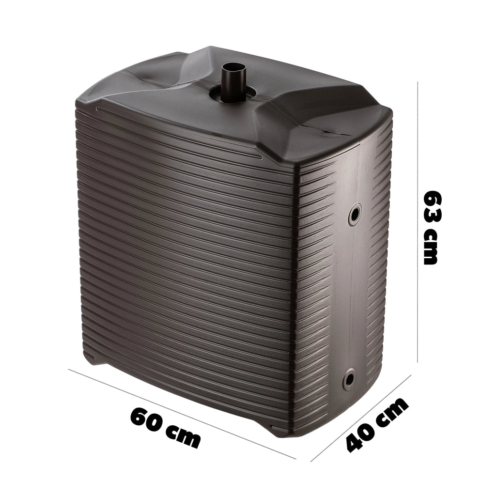 Serbatoio per acqua piovana KADAX 125L, barile modulare in plastica color moka