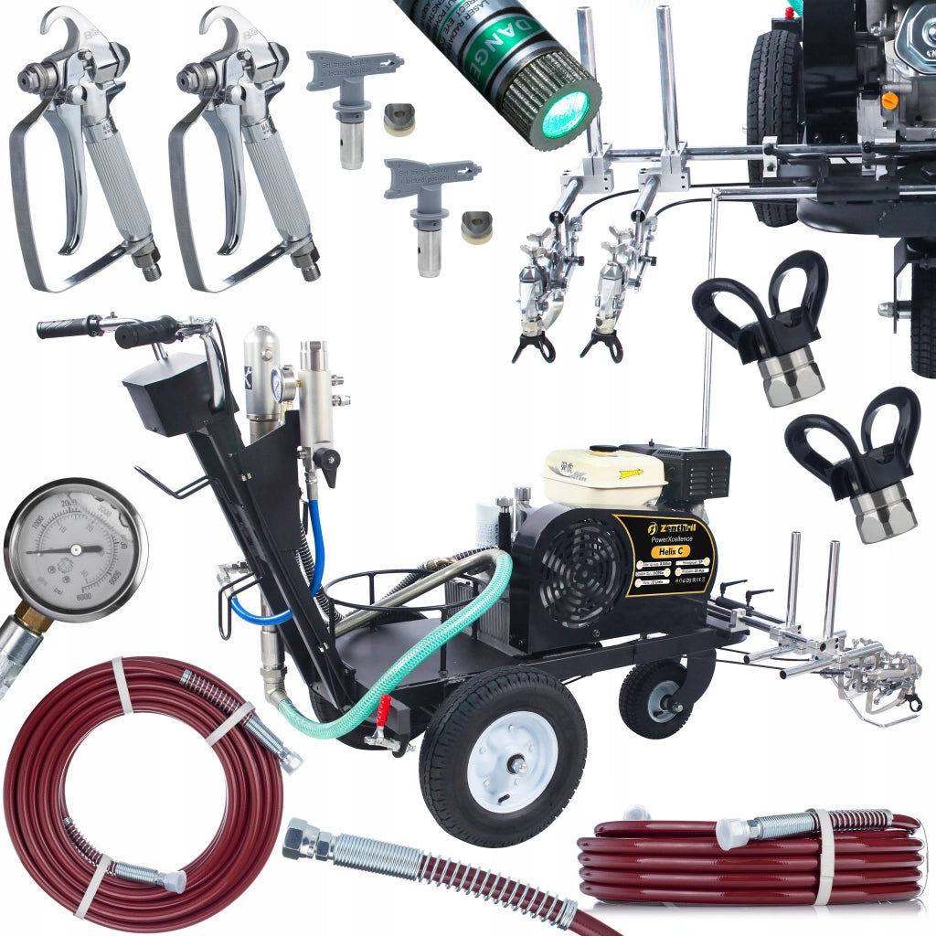 Traccialinee Stradale Zenthril PowerXcellence Helix C – Motore 9P, 23 MPa, 12 L/min, 2 Pistole