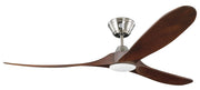 Ventilatore da soffitto a risparmio energetico KOA con LED nichel 178 cm con pale di legno naturale