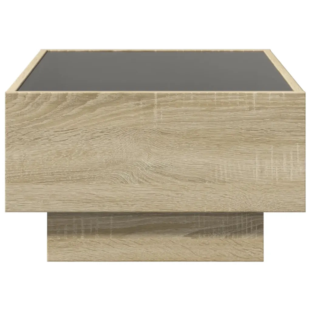 Tavolino Salotto con LED Rovere Sonoma 70x50x30 cm Multistrato