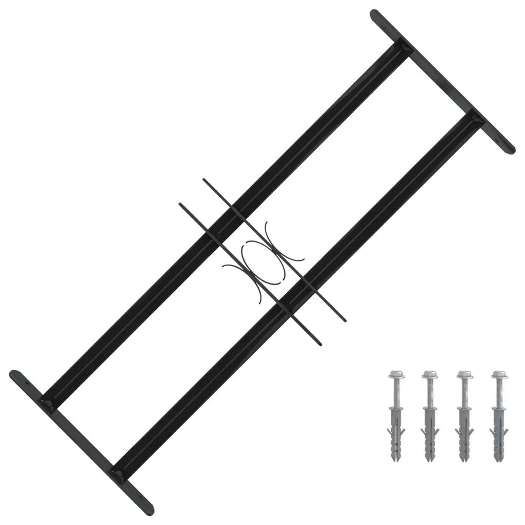 Griglia Finestra 76 x 30 cm Acciaio verniciato a polvere Nero