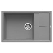Lavello Elleci Incasso 1 vasca 78x50 Unico 310 Metaltek Grigio Titanium LMU31073