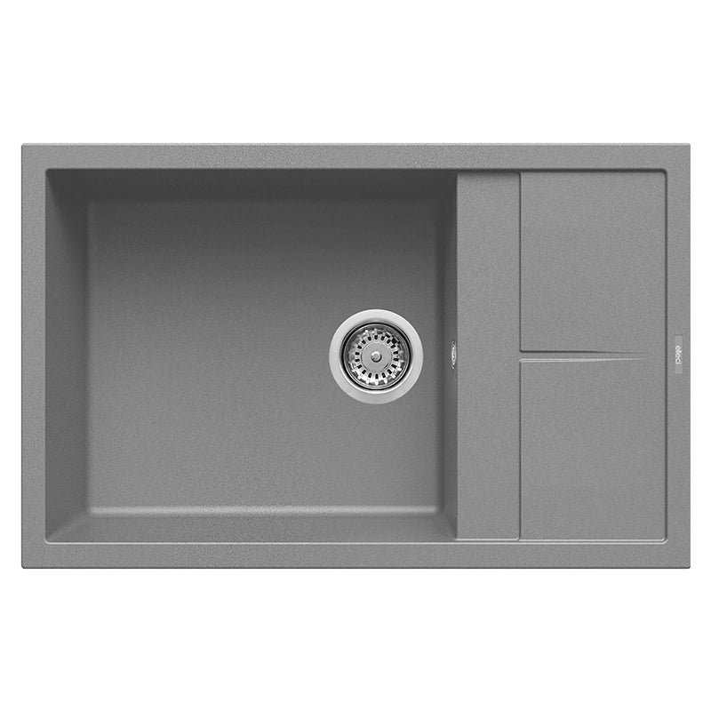 Lavello Elleci Incasso 1 vasca 78x50 Unico 310 Metaltek Grigio Titanium LMU31073