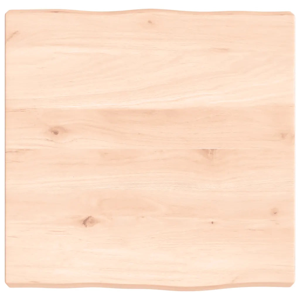 Piano per Tavolo | Superficie Tavolo | Piano Scrivania 40x40x(2-4) cm Rovere Non Trattato Bordi Vivi