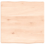 Piano per Tavolo | Superficie Tavolo | Piano Scrivania 40x40x(2-4) cm Rovere Non Trattato Bordi Vivi