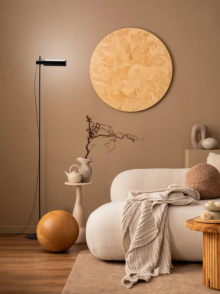 Piantana LED Moderna in Metallo Nero Opaco, 24W, 3000K-4000K-6000K, Testina Orientabile e Regolabile, Design Minimalista ed Elegante - Perenz