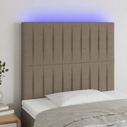 Testiera a LED-Testata con LED tortora 90x5x118/128 cm in Tessuto 914696