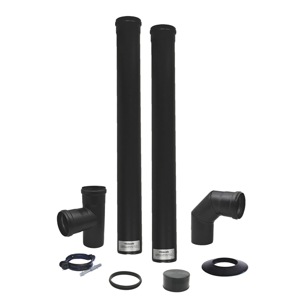 KIT SCARICO FUMI PELLET DA 80 1,2 MM L2000- Diam. 80 - L. 2000 mm- DK- pezzi 1
