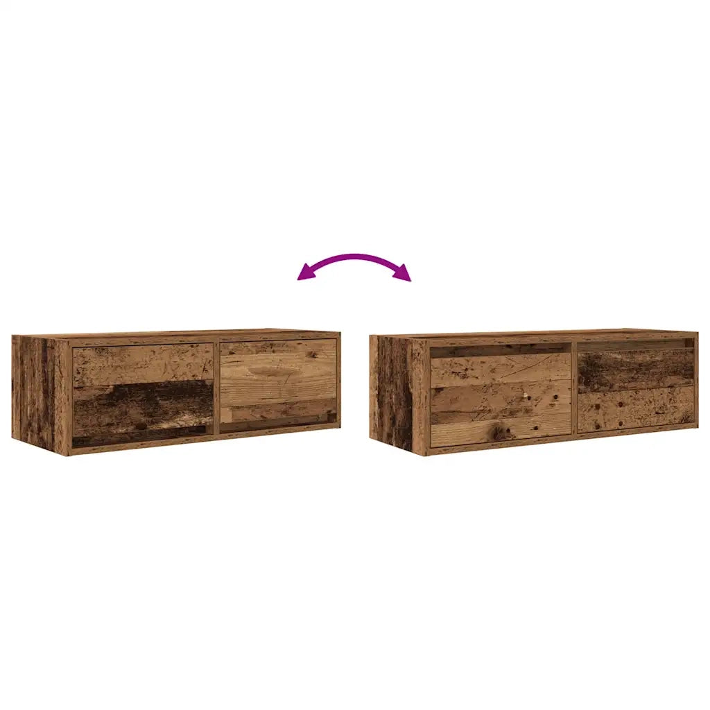 vidaXL Mobile Porta TV Legno Antico 80x31x25,5 cm Legno Multistrato