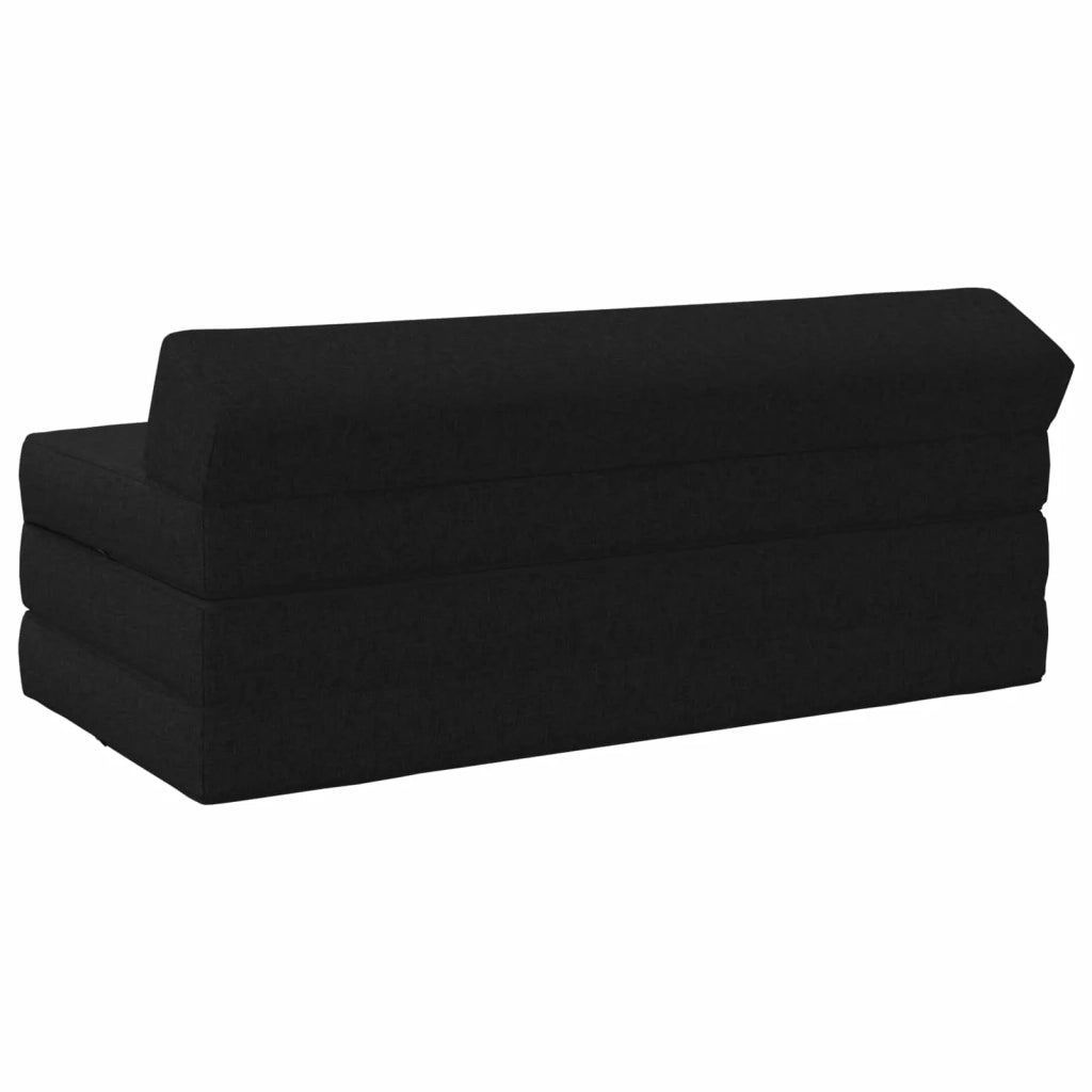 Divano Letto Pieghevole Nero 120 x 60 x 49 cm Tessuto