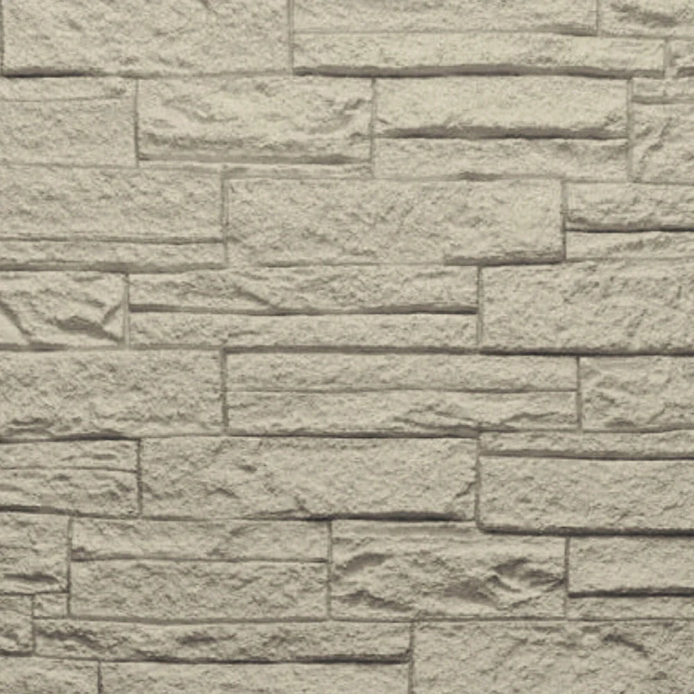Pannello decorativo effetto pietra mattoni 3D set 12 pz 8,6 mt2 rivestimento murale in PU 120 x 60 x 2,5 Greige Tortora
