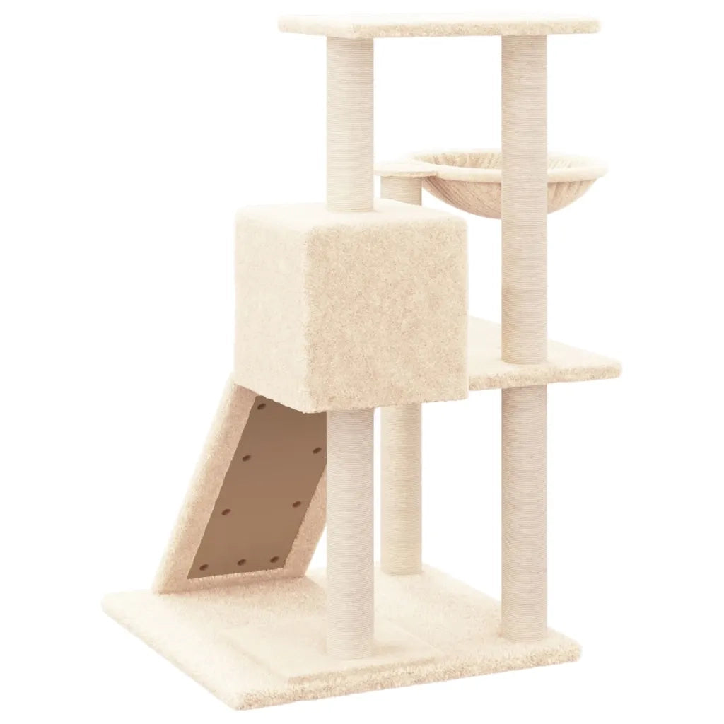 Albero per Gatti con Tiragraffi in Sisal Crema 82 cm cod mxl 6523