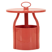 Inle, Tavolino da Salotto Forma Rotondo, 46x54x46h cm Rosso