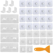 Haken per Fotolijst - 35 Stuks - Haken con Adesivo - Spicchi Adesivi Senza Foratura - Haken Decorativi - Sostegno fino a 10 kg - Hanger per Parete