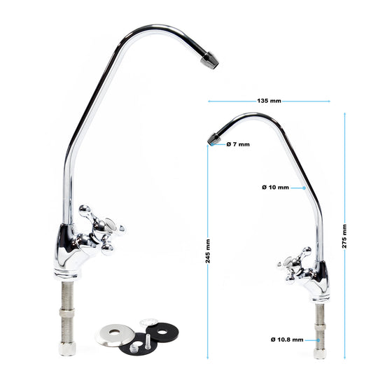Naturewater Impianto osmosi inversa a 6 stadi 180 l/giorno con chiarificatore UV e pompa di spinta
