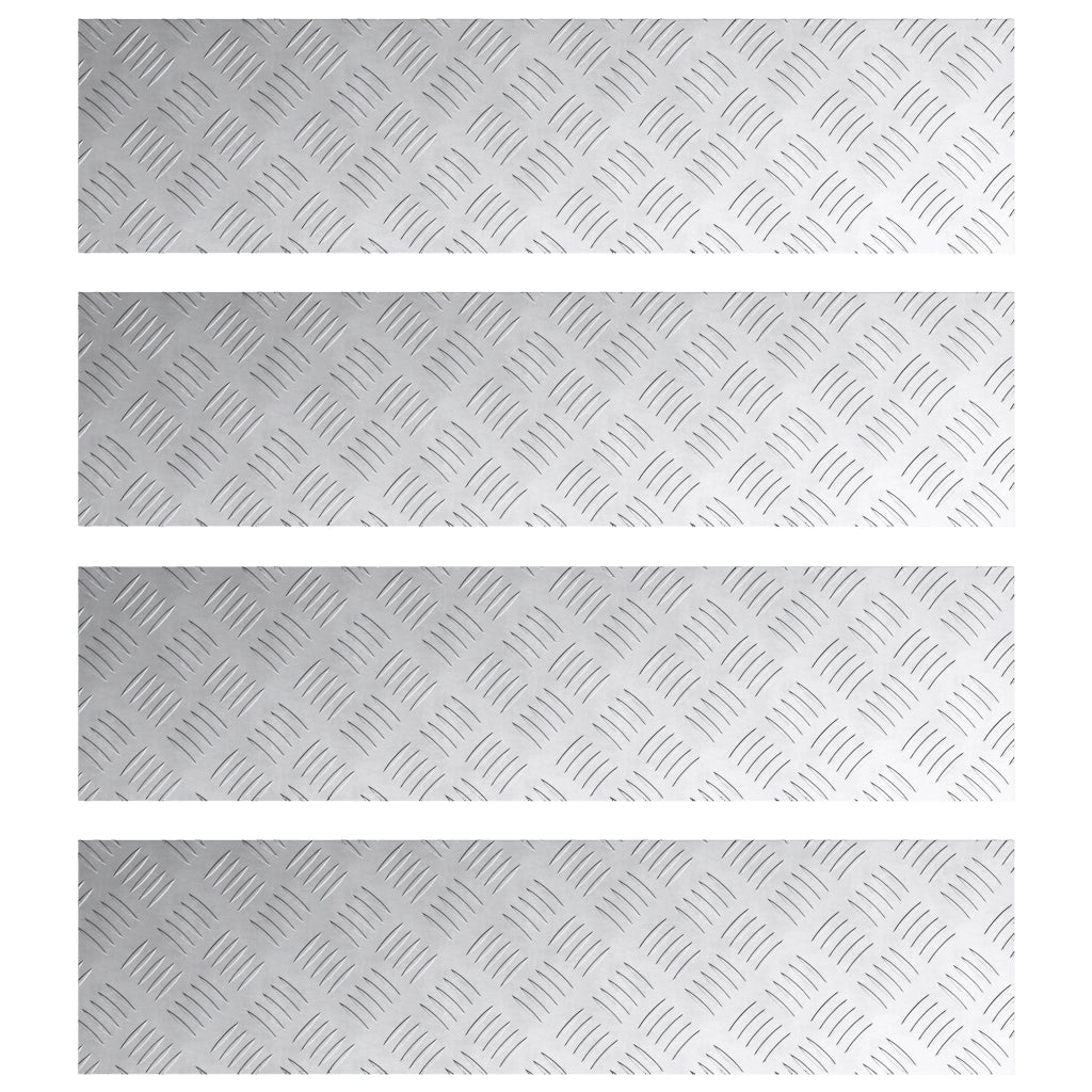 Piastre di alluminio 4 pcs Antiscivolo 100x25 cm