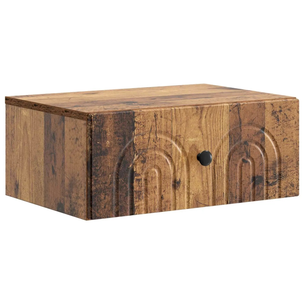 Mobiletto da notte a muro Legno antico 49 x 34,5 x 20 cm 898121