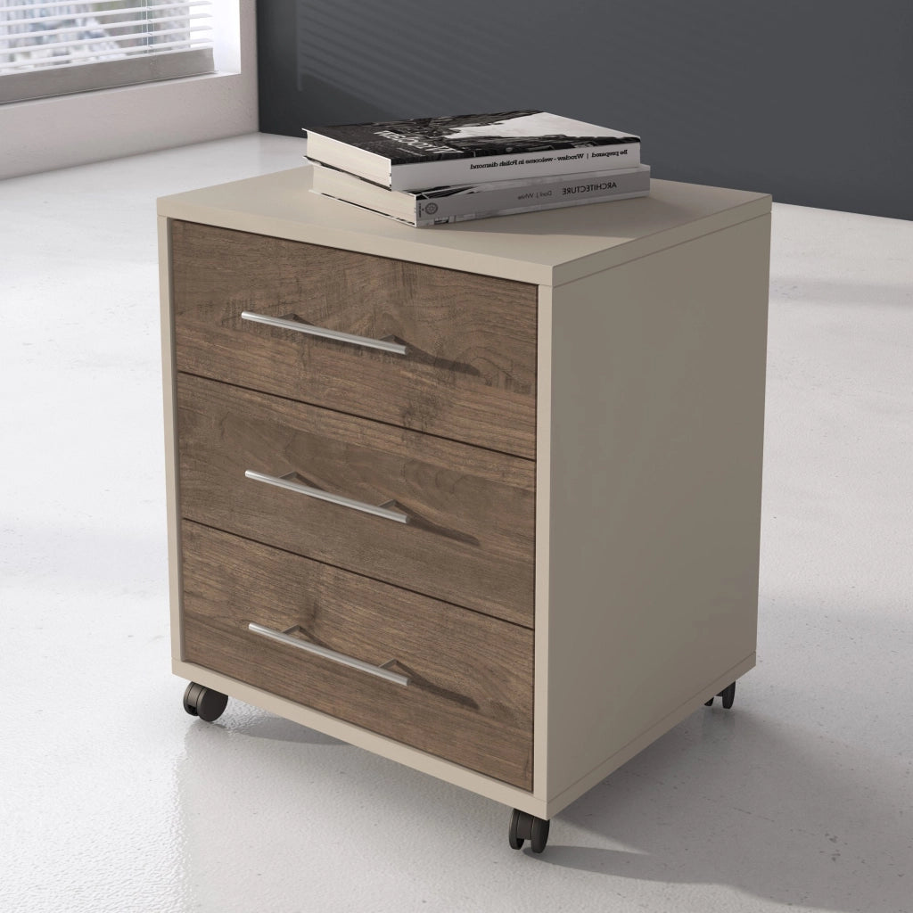 Pisano, Cassettiera 3 Cassetti, 43x40x57h cm Beige