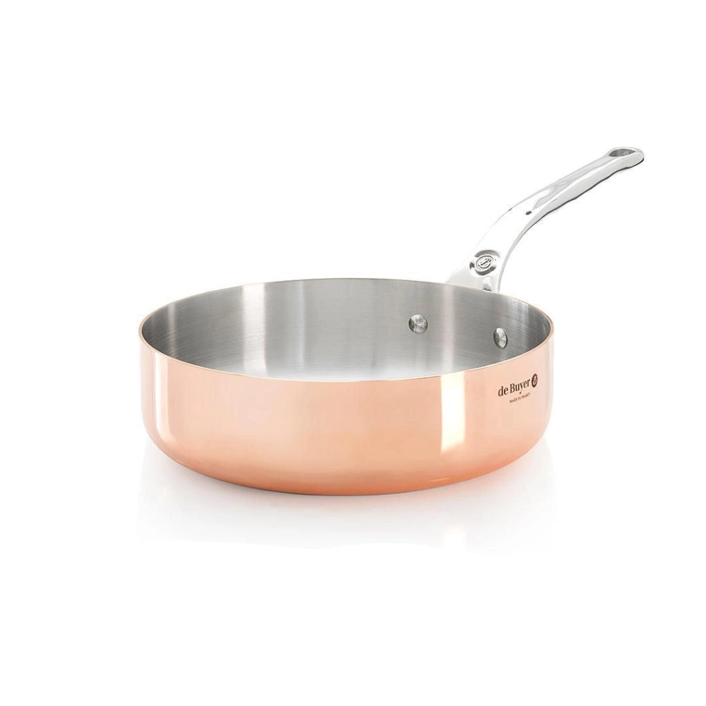 De Buyer 6230.16 Prima Matera Padella per saute' in Rame e Acciaio 16 cm 0.95 L colore Beige