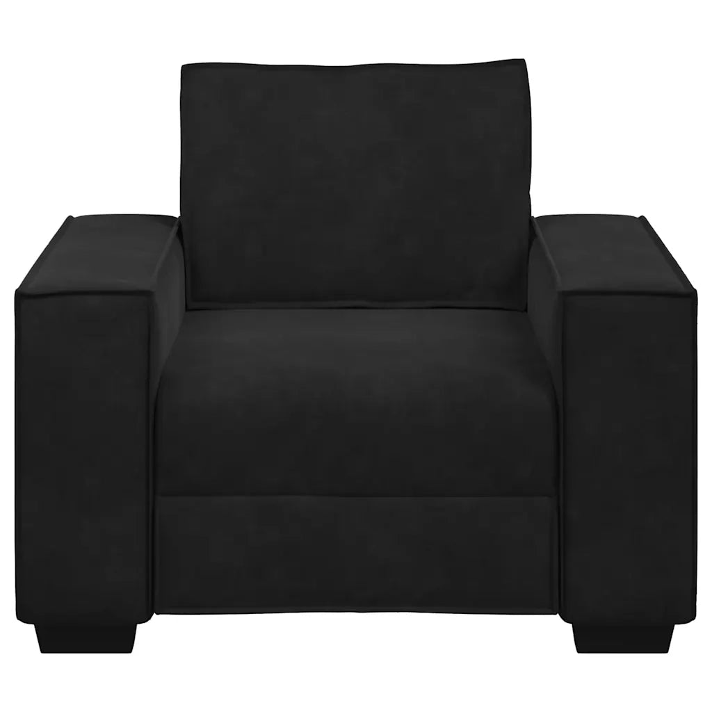 Divano Sedia Nero 60 cm Velluto