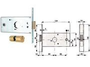 SERRATURA INFILARE PER FASCE CATEN. 1 MANDATA E SCR. MM.64 H 288600- - mm.60 (288.60.0) - 2 pezzi MG