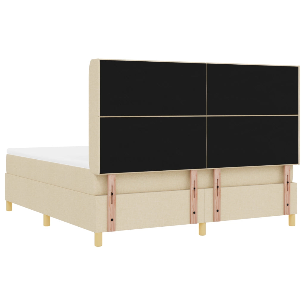 Rete a molle con materasso Crema 180x200 cm Tessuto