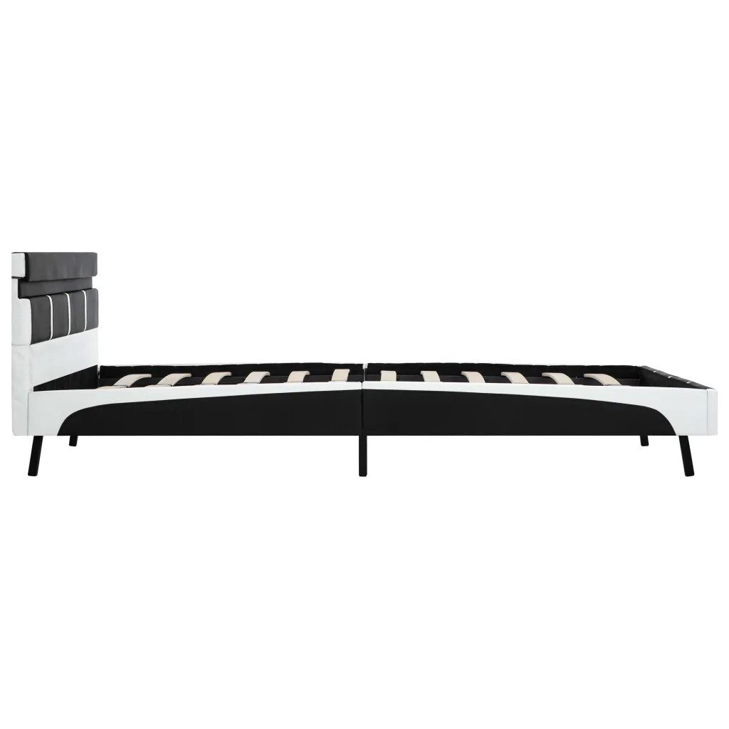 Giroletto con LED Nero in Similpelle 160x200 cm 280305